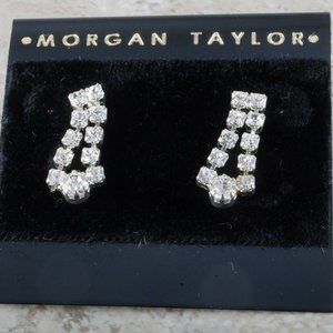 Vintage Earrings Morgan Taylor Rhinestone Dangle